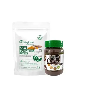 Dry Ginger Coffee Powder(100 gm) and Curcumin Rich Raw Turmeric Powder (100 gm) - Combo