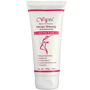 Vigini Natural Lightening Brightening Feminine Hygiene Intimate Moisturizer Gel pH 3.5 for Women 100ml | Wash Able No Colours Fragrance Sulphate .
