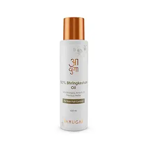 Ayuga 100% Bhringkesham Hair Oil with Bhringraj and Amla | For Men & Women | For Hair Fall Control | Promotes Healthy Hair Growth | 100 ml