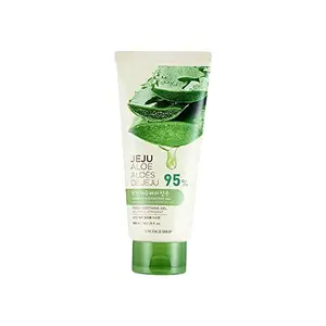The Face Shop Non-Sticky Transparent 3 in 1 Aloe Fresh Soothing gel tube for Skin Body and Hair |s Dark Spots and Acne300ml