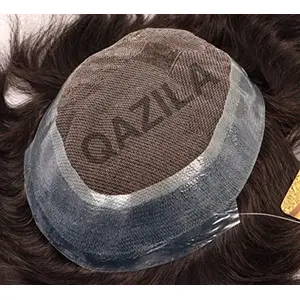 Qazila Golden Australia Hair Patch For Men | Light-|Thin-skin|PU Hairline|Comfortable Base| Grade A - 100% Natural Virgin Remy Human Hair| 9x7 size| Brown