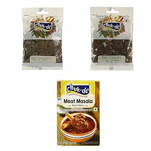 Chukde Spices Meat Masala 100g+Garam Masala whole 100 gm +Chukde Spices Badi Elaichi Whole (Kali Moti Elachi) (Big Cardamom) 50g