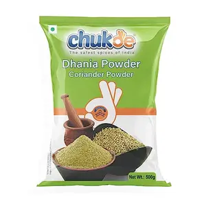 Chukde Dhania Powder (Coriander) 1 Kg (500gm x 2) | Seasoning Marinade | Spice Blend Ingredient - Indian Cuisine | and Anti-| Natural and Antioxidant Properties