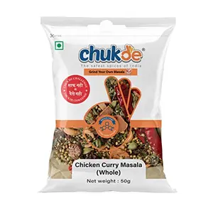 Chukde Spice Chicken Masala Whole 50 Gram | Sabut Masala | Laboratory Tested and Hygienically Packed | Fssai Certified | 12 Months Shelf Life