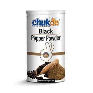 Chukde Spices Kali Mirch Powder Sprinkler Bottle Black Pepper/Peppercorn Powder Sprinkler 100g