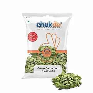 Chukde Spices Hari Elaichi Sabut | Green Cardamom | Natural Whole Elaichi | Chhoti Elaichi Friendly | Vegan | Non GMO | Organic | No Salt or fillers | 50 gm