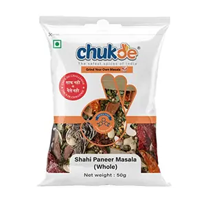 Chukde Spice Sahi Panner Masala Whole 50 Gram | Sabut Masala | Laboratory Tested and Hygienically Packed | Fssai Certified | 12 Months Shelf Life
