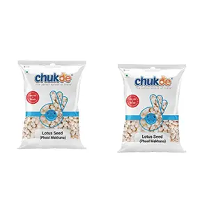 Chukde Spices Phool Makhana Plain (/Fox Nuts) 50gm Pack of 2