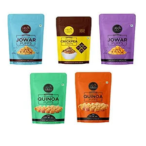 HEKA bites Roasted Snacks Combo | 5 Delicious Healthy Snacks | Made with Superfoods | Work from Home Snacks | High Protein and Fiber | Free | | Snacks Box