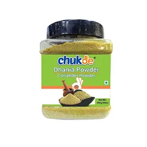 Chukde Spices Hara Dhania | Dhaniya | Coriander Powder | INDIAN CORIANDER SEEDS POWDER | Friendly | NON-GMO | Vegan | Indian Origin | PET Jar 400gm