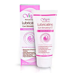 Vigini Natural Lubricant Lubricating Lube Lubrication Water Based Gel Jelly Women Moisturizer No Color No Fragrance Non Staining Itching Dryness Female 100G