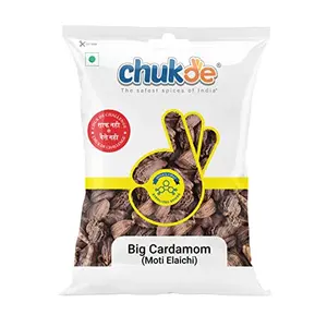 Chukde Moti Elaichi Big Black Cardamom Whole Spices 100g