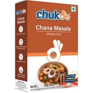 Chukde Spices | Chana Masala | Healthy Delicious & Flavorful Cooking | Hygienically Packed | Tangy Indian Masala | Vegan | No Colors | Friendly | Non-GMO | Indian Origin | 100G