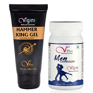 Vigini Natural Men Caps. & Hammer King Massage Gel for Male