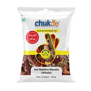 Chukde Spice Dal Makhni Masala Whole 100 Gram | Sabut Masala | Laboratory Tested and Hygienically Packed | Fssai Certified | 12 Months Shelf Life