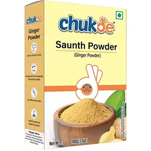 Chukde Ginger Powder - Sonth Powder - 100 Gm | For Cooking Chai Tea & Desserts | No Artificial Color | Lab Tested & Hygienically Packed