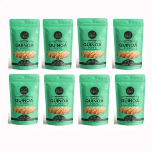 HEKA bites Roasted Quinoa Puffs Indian Chaat - Pack of 6 | Healthy Snack (35g x 8) (Indian Chaat Pack of 8)