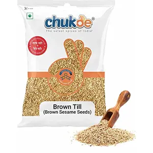 Chukde Brown Till | Roasted White Seeds for Ladoos Seasoning Garnish Dressings and More | Rich in Nutrients Promotes Health Regulates | 100 Gram | Pack of 2