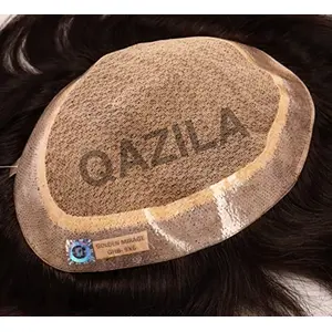 Qazila Golden Mirage Hair Patch For Men | Skin-Base For Natural Looking Crown & Partition| 2-layer Net For Better Comfort & Ventilation|9x7 size| Brown