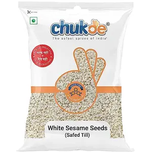 Chukde Safed Till White Seeds Whole Spices 300g Pack of 100g x 3