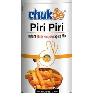 Chukde Piri Piri Masala - 80 Gm | for Seasoning Meats Marinades Sauces Roasted Vegetables and Grilled Seafood | s Spicy Kick to Enhance Flavors | Laboratory Tested and Hygienically Packed.