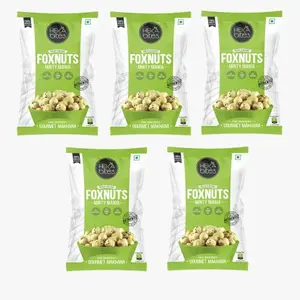 Heka Bites Roasted Fox Nuts Minty Mania 80g (Pack of 5)