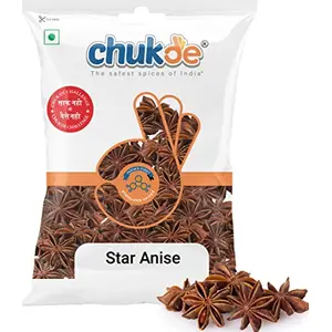 Chukde Badiyan (Star Anise) - 50 Gm | Whole Spices | Regional Names: Chakra Phool Anasipoo Anaspuvu Takkolam Chakra Phooli Chakro Phool Anasphalo Anasphal