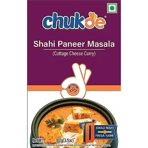 Chukde Shahi Paneer Masala - 300 Gram (100 Gm x 3) | Authentic Blend of Spicesfor Delicious North Indian Curry | Hygienically Packed No ed Colors | Ideal for Home Cooks and Vegetarians