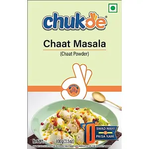 Chukde Chaat Masala 300gm (100gmx3) Tangy Indian Spice Blend for Chaat Snacks & Street Food | Savory Powder with Iodized Salt Mango Cumin & More | Spicy Seasoning for Fruits & Popular Indian Dishes
