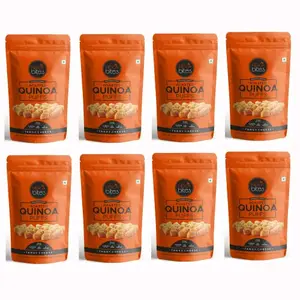 HEKA bites Roasted Quinoa Puffs Tangy Cheese - Pack of 8 | Healthy Snack | 93 Kcal per serving | High Protein and Fibre | Free (35g x 8) (Pack of 8)