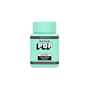 SUGAR POP Dip & Twist Nail Lacquer Remover | Easy to use -free | Enriched with Vitamin E & Almond Oil | Nourishing | Prevents Cracking & Dryness | 60 ml