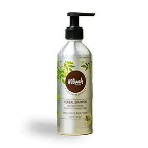 Vilvah Store Dandruff Control Herbal Shampoo | With Natural Herbs Neem Tea tree | Anti-Dandruff Herbal Shampoo Soothes Scalp | Removes Dry and Oily Dandruff | 200 ML