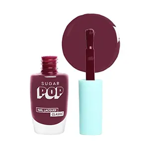SUGAR POP Nail Lacquer - 22 Burgundy Bloom (Maroon) 10 ml - Dries in 45 seconds - Quick-drying Chip-resistant Long-lasting. Glossy high shine Nail Enamel/Polish for women.
