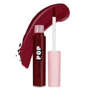 SUGAR POP Liquid Lipstick - 01 Burgundy (Plum Red) 2.5 ml Velvet Matte Texture Non-drying Formula Transfer Proof Long Lasting Rich Hydrating Pigment l All Day Wear Lipstick for Women