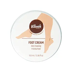 Vilvah Store Foot Cream | For Dry And Cracked Feet | Moisturizes Rough Heels| Softens the chapped or Calloused Feet | Suitable For All Skin Types| Suitable For Men & Women | 100 ML