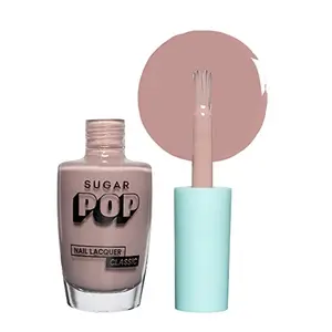 SUGAR POP Nail Lacquer - 08 Silk Stockings (Cool-toned Nude) 10 ml - Dries in 45 seconds - Quick-drying Chip-resistant Long-lasting. Glossy high shine Nail Enamel/Polish for women.