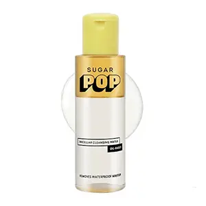 SUGAR POP Micellar Cleansing Water Oil Infused | Gentle & Soothing | Enriched with RoseHip Oil & Aloe vera | Waterproof Makeup Remover | 100 ml