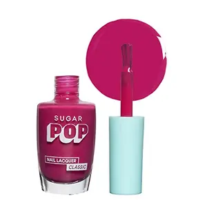 SUGAR POP Nail Lacquer - 10 Call Me Hot (Fuschia k) 10 ml - Dries in 45 seconds - Quick-drying Chip-resistant Long-lasting. Glossy high shine Nail Enamel/Polish for women.