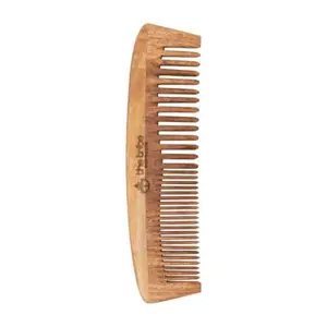 The Tribe Concepts Neem Wood Hair Comb for Hair Growth Hair Fall & Dandruff Control - Pack of 1 Brown