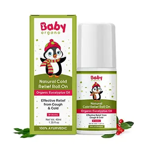 Babyorgano Roll Natural Chest Congestion & for Newborn No Side Effects - Soothes Clears Nasal Blockage 40ml Pack 1