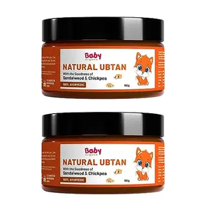 Babyorgano Natural Ubtan Powder Combo for Skin LighteningTan Removal l Bath Powder for and Women l Soft & Glowing Skin Face Pack Powder Sandalwood and Turmeric - 200gm