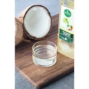 Goodness Farm -Pressed Coconut Oil 1 Litre | Unrefined | Filtered | Kolhu/Kacchi Ghani/Chekku | Coconut Oil- Suplhates and Sulphur free | Natural | Chemical Free | Wood Pressed Oil