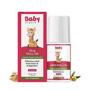 Babyorgano Hing Roll On for Newborn 100% Preservative Free Formula Soothing and Effective Natural Remedy 40ml Pack 1