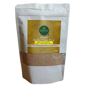 Goodness Farm - Khapli Samba Wheat Rava (400g)| Sprouted Wheat Rava| Samba Rava Upma| free| friendlly| Preservative free| No itives