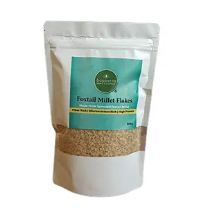 Goodness Farm - Foxtail Millet Flakes/Thinai Flakes/Navane Flakes(400g)| Millet Cereal| Sprouted Millet Flakes| Millet Poha| free| friendly| Sugar & preservative free| Travel food