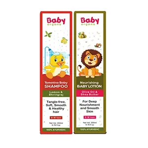 Babyorgano Anti Dandruff Shampoo With Tomato Seeds & Rich Moisturizer Body Lotion Bundle Pack