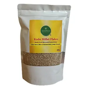 Goodness Farm - Kodo Millet Flakes/VaraguFlakes/Harka Flakes (400g)| Millet Cereal| Millet Poha| Ready to cook| free| friendly| No refined sugar| Preservative free| Travel food