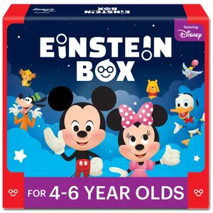 Einstein Box Featuring Disney for 4-5-6 Year Old Boys/Girls | Disney Gift Toys | Learning and Educational Toys Games and Books | STEM Toys | with Minnie and Mickey Mouse | Winnie The Pooh |