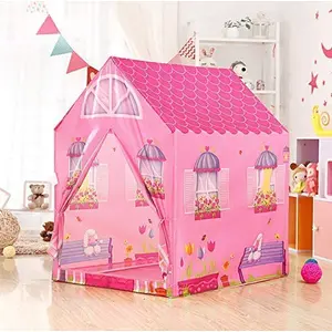 ToysBuddy Princess/Prince Play Tent House Indoor Outdoor  Boys Girls Toddler Playhouse Foldable Tent (Doll House Tent House)