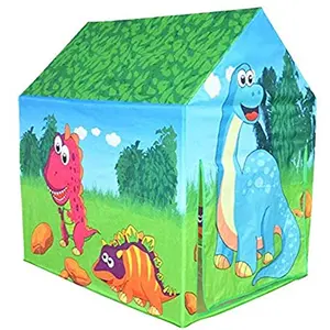 ToysBuddy Dino Hunter Theme Foldable Pop Up Play Tent House 